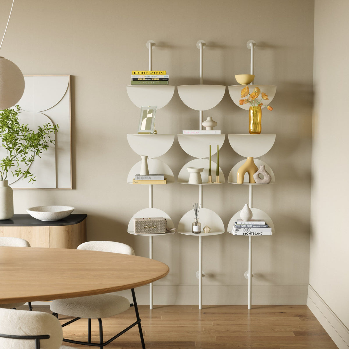 Adjustable Standing Shelf – Modular Floor Storage Rack with Removable Shelves for Living Room, Bedroom & Office
