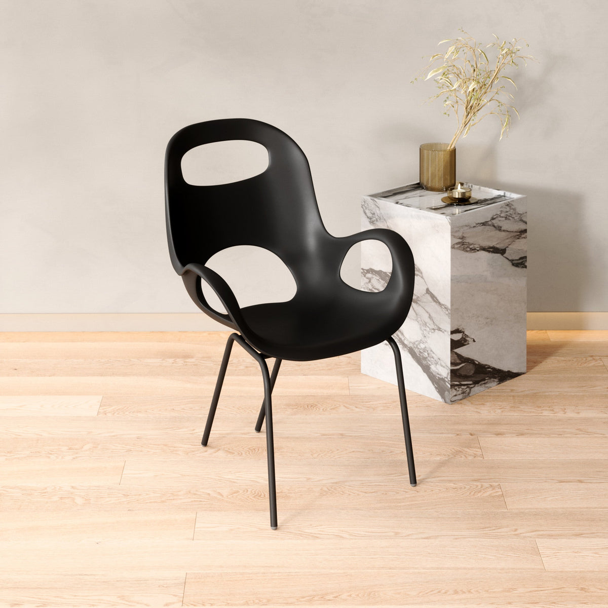 Modern Ergonomic Accent Chair with Curved Backrest, Comfy Upholstered Lounge Armchair for Living Room, Bedroom & Office