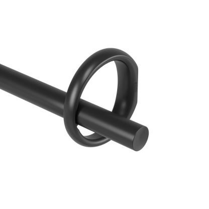 Ringlet Curtain Rod – Vintage Ringed Window Curtain Pole with Decorative Finials, Adjustable Heavy Duty Drapery Rod for Living Room & Bedroom