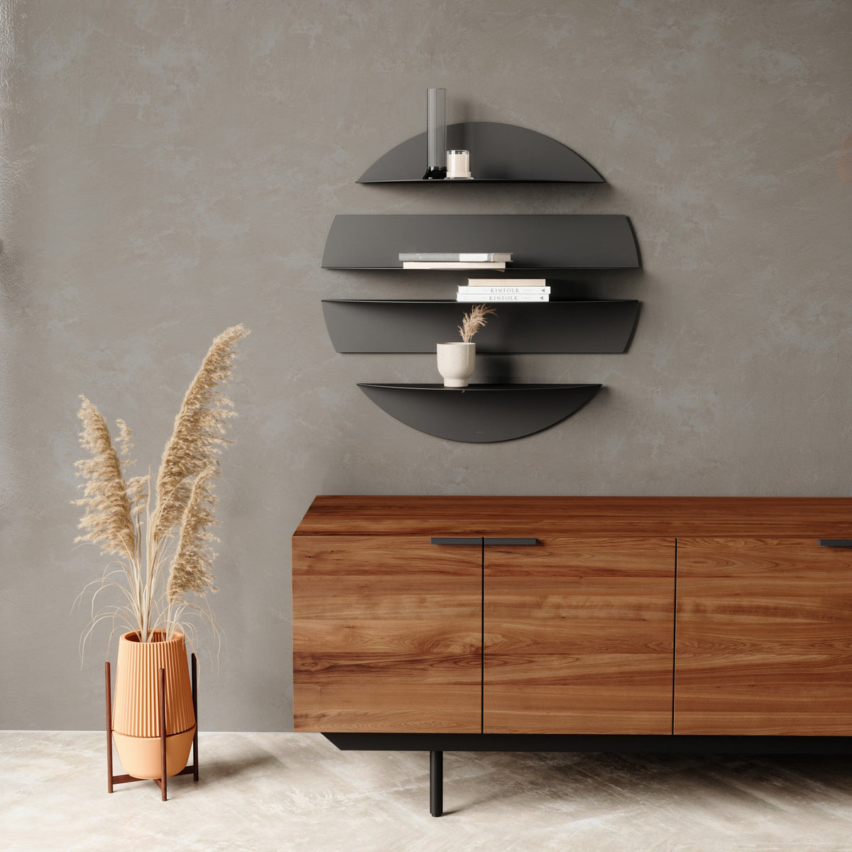 Wall Shelves – Modern Floating Wall Shelf Set for Living Room, Bedroom, Bathroom & Office Storage