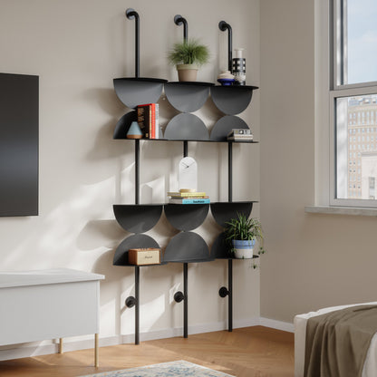 Adjustable Standing Shelf – Modular Floor Storage Rack with Removable Shelves for Living Room, Bedroom & Office