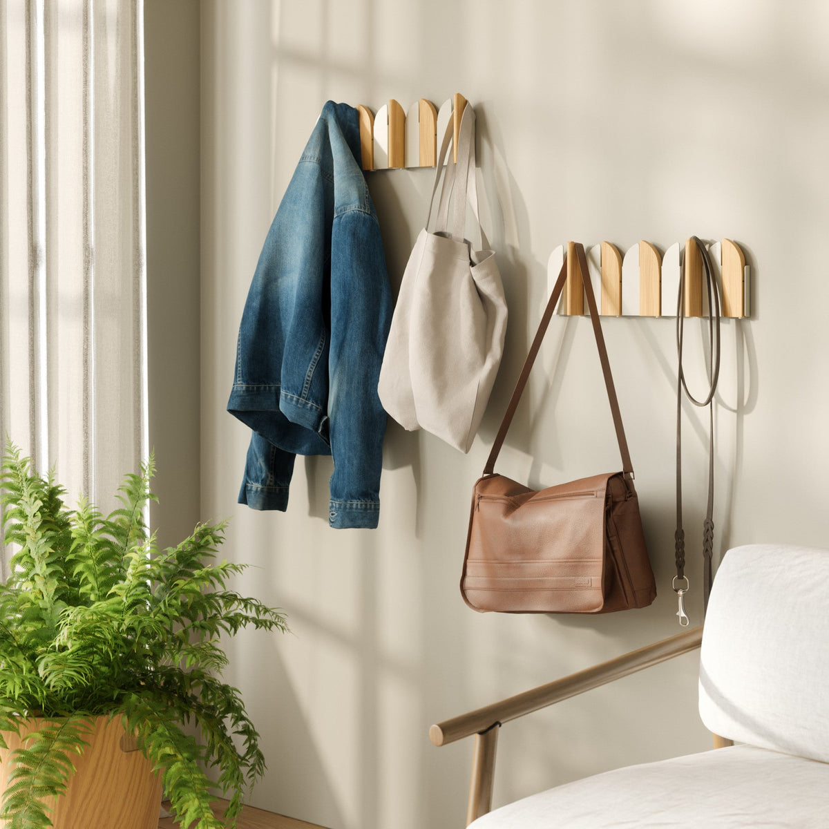 Rustic Western-Style Coat & Hat Rack, Vintage Cast Iron Wall Hooks for Entryway, Mudroom & Cabin