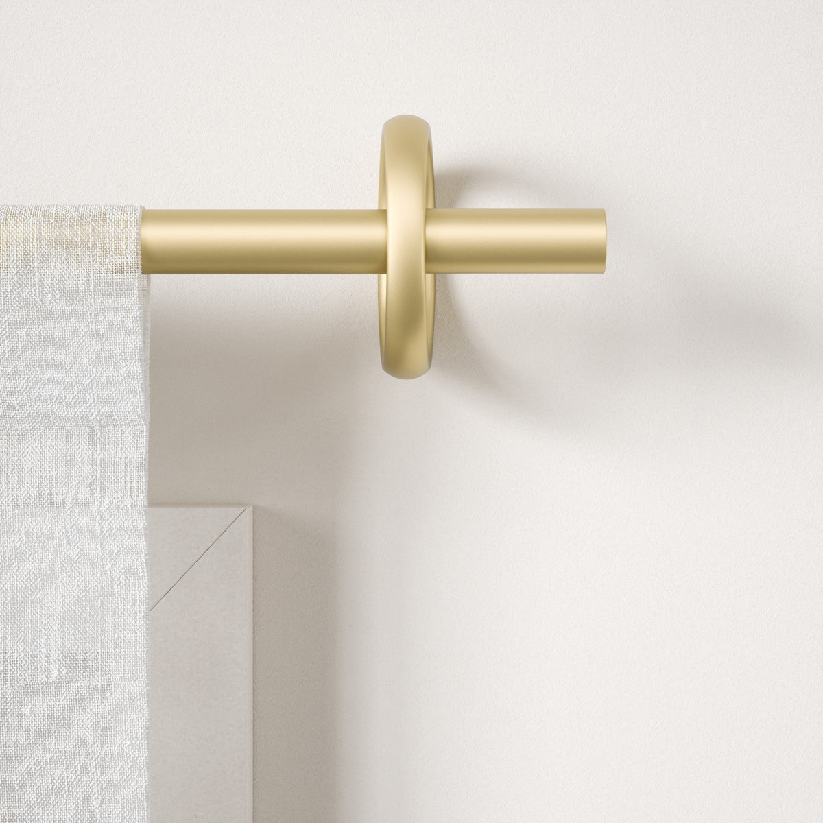 Ringlet Curtain Rod – Vintage Ringed Window Curtain Pole with Decorative Finials, Adjustable Heavy Duty Drapery Rod for Living Room & Bedroom