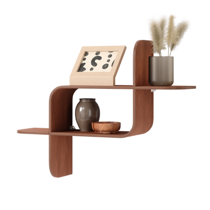 Montage Wall Shelf – Modular Hexagon Floating Shelves Set, Geometric Wall Display for Plants & Decor