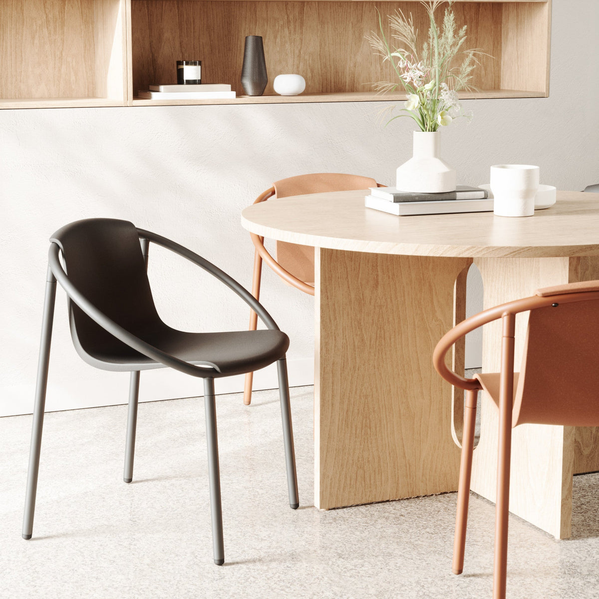 Ringo Chair – Minimalist Round-Back Accent Chair, Stylish Lounge Seating for Living Room, Nursery, Dorm & Home Office