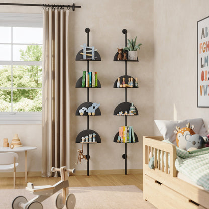 Adjustable Standing Shelf – Modular Floor Storage Rack with Removable Shelves for Living Room, Bedroom & Office