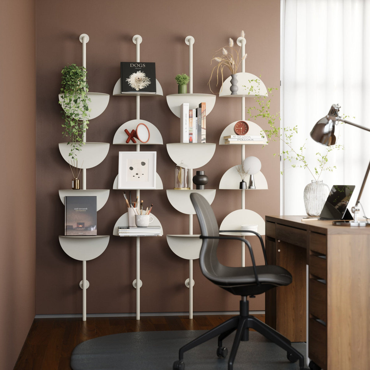 Adjustable Standing Shelf – Modular Floor Storage Rack with Removable Shelves for Living Room, Bedroom & Office
