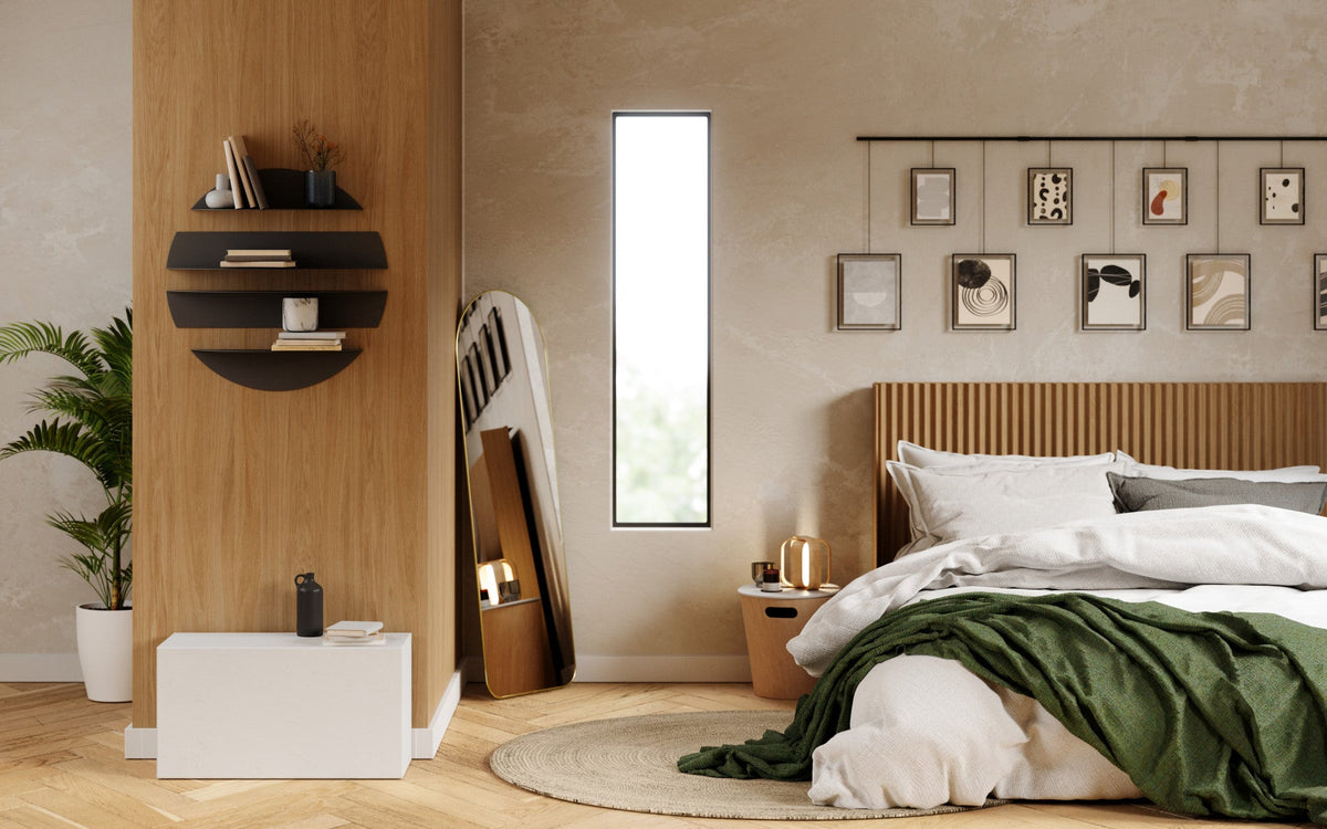 Wall Shelves – Modern Floating Wall Shelf Set for Living Room, Bedroom, Bathroom & Office Storage